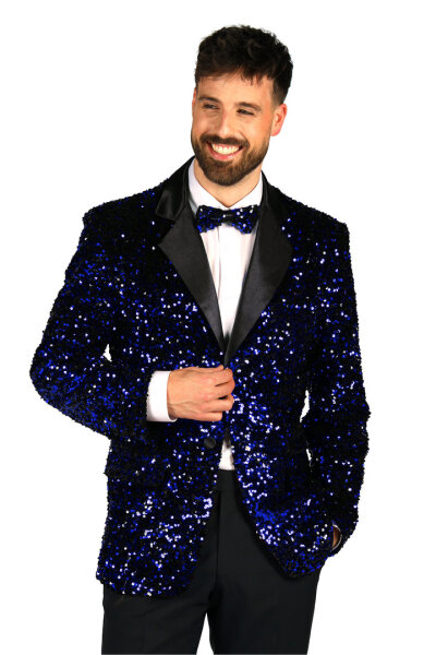 Paillettensakko Showstar Blau | Mietdauer 4 Tage**