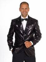 Paillettensakko Showmaster Schwarz | Mietdauer 4 Tage**