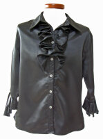 Rüschenbluse Schwarz | 4-Tage-Miete **
