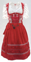 Miete Dirndl Lotty mit Bluse | Rot-Weiß Knielang |...