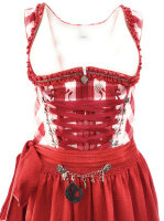 Miete Dirndl Lotty mit Bluse | Rot-Weiß Knielang |...