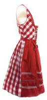 Miete Dirndl Lotty mit Bluse | Rot-Weiß Knielang | Festpreis 4-Tage | Spieth & Wensky