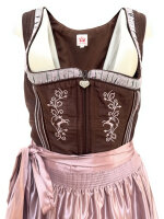 Miete Dirndl Annegret mit Bluse | Braun-Rosa Lang |...