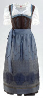 Miete Dirndl Annegret mit Bluse | Braun-Blau Lang |...