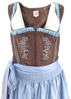 Miete Dirndl Annegret mit Bluse | Braun-Blau Lang |...