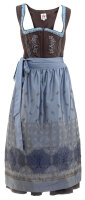 Miete Dirndl Annegret mit Bluse | Braun-Blau Lang | Festpreis 4-Tage | Spieth & Wensky