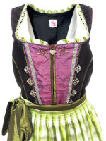 Miete Dirndl Ribera mit Bluse | Schwarz-Apfel-Aubergine...