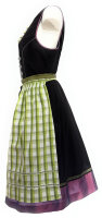 Miete Dirndl Ribera mit Bluse | Schwarz-Apfel-Aubergine Lang | Festpreis 4-Tage | Spieth & Wensky