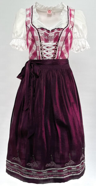 Miete Dirndl Regi mit Bluse | Pink-Pflaume Lang | Festpreis 4-Tage | Spieth & Wensky