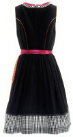 Miete Dirndl Romy mit Bluse | Schwarz-Fuchsia-Orange Knielang | Festpreis 4-Tage | Spieth & Wensky