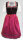 Miete Dirndl Romy mit Bluse | Schwarz-Fuchsia-Orange Knielang | Festpreis 4-Tage | Spieth & Wensky