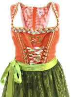 Miete Dirndl Reise mit Bluse | Orange-Linde Knielang |...