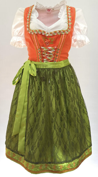 Miete Dirndl Reise mit Bluse | Orange-Linde Lang | Festpreis 4-Tage | Spieth & Wensky