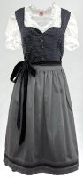 Miete Dirndl Wiga mit Bluse | Dunkelblau-Grau Lang |...
