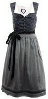 Miete Dirndl Wiga mit Bluse | Dunkelblau-Grau Lang | Festpreis 4-Tage | Spieth & Wensky