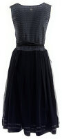 Miete Dirndl Wiga mit Bluse | Dunkelblau-Grau Lang | Festpreis 4-Tage | Spieth & Wensky