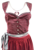 Miete Dirndl Wiga mit Bluse | Dunkelrot-Grau Lang |...
